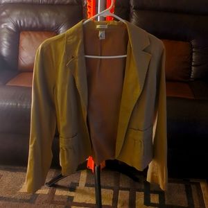 Women's Medium Stretch Tan Blazer Jacket